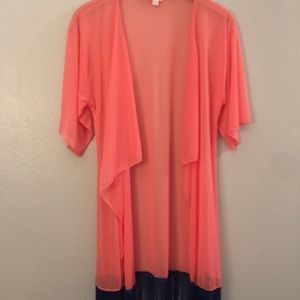 Lularoe coral kimono NWOT